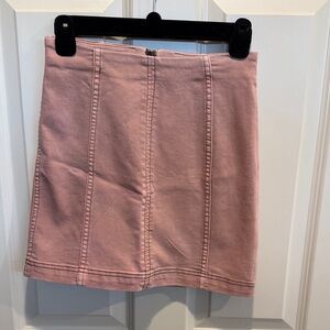 Free People Blush Femme Denim Skirt